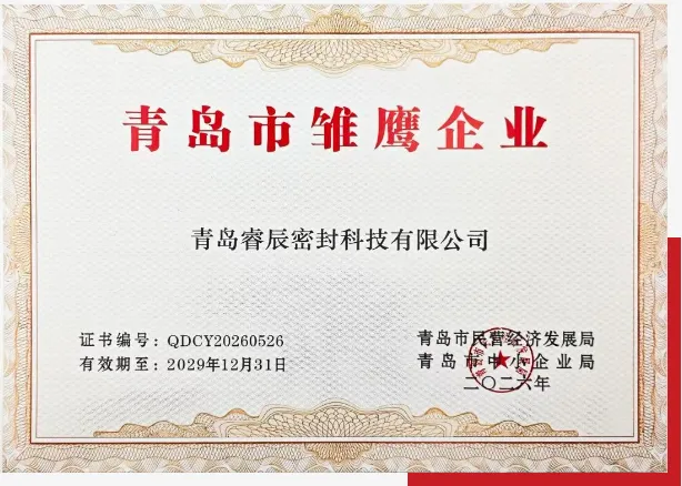Компания Qingdao Ruichen Sealing Technology Co., Ltd. была выбрана в качестве «Орленка-предприятия» Циндао в 2026 году.